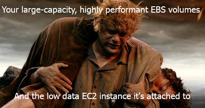 Your EBS Samwise carrying an EC2 instance Frodo is one of our worst EBS practices when hiking up Mount Doom