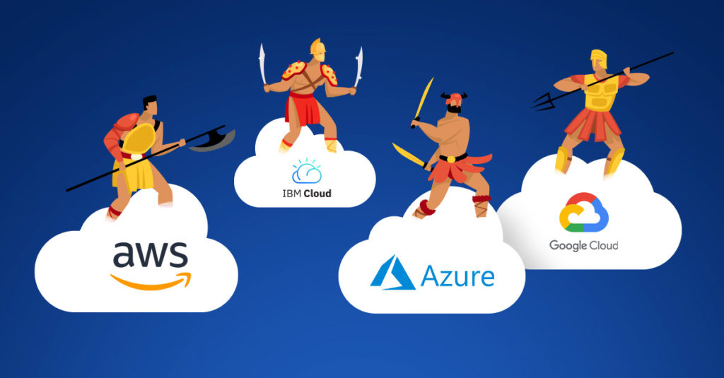 Featured image for Battle of the Cloud with AWS vs. Azure fighting like gladiators