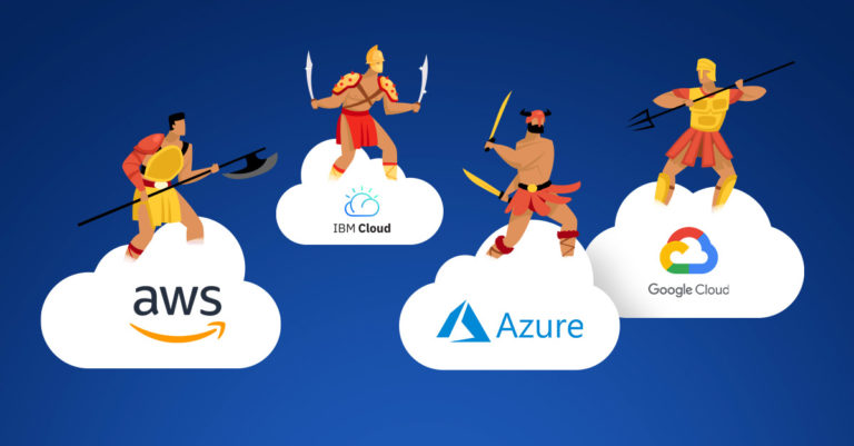 Featured image for Battle of the Cloud with AWS vs. Azure fighting like gladiators